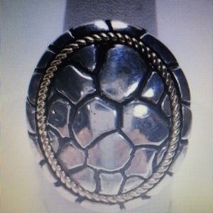 925 and 14k Gold Tortoise Shell ring